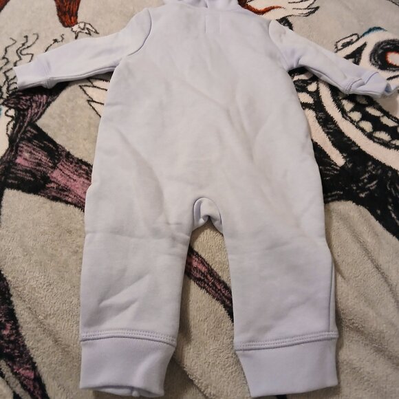 NWT Baby Gap 3 - 6 Month Blue Bear Long Sleeve Hooded Onesie Infant - Picture 5 of 10